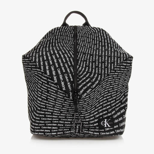 Calvin Klein-Black Zip-Up Backpack (40cm) | Childrensalon
