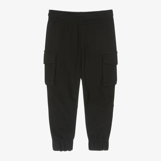 Calvin Klein-Bas de jogging cargo noir en coton | Childrensalon