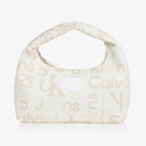Calvin Klein-Girls Beige Monogram Handbag | Childrensalon
