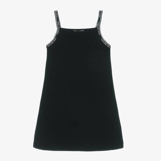 Calvin Klein-Girls Black Milano Jersey Dress | Childrensalon
