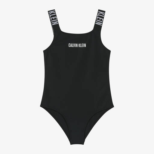 Calvin Klein-Girls Black Swimsuit | Childrensalon