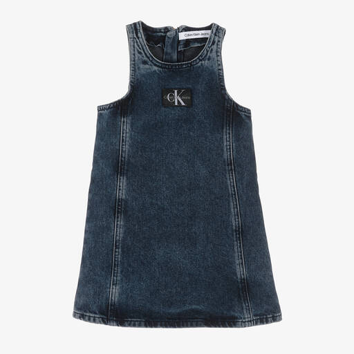 Calvin Klein-Синее джинсовое платье для девочек | Childrensalon