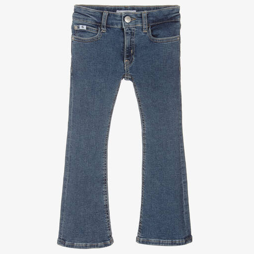 Calvin Klein-Синие джинсы-клеш для девочек | Childrensalon