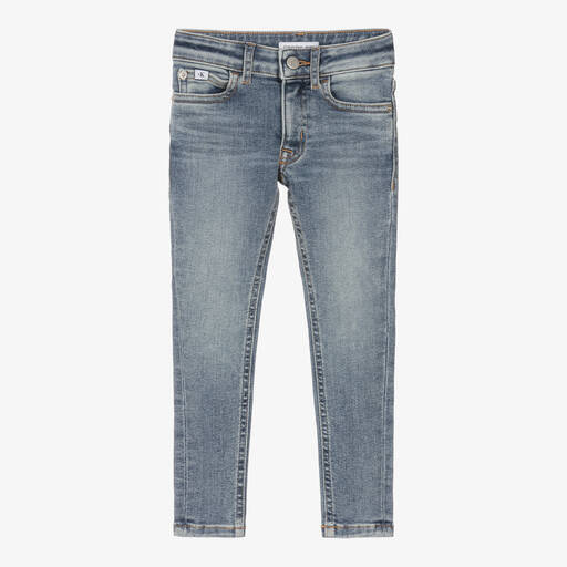 Calvin Klein-Синие джинсы скинни CK средней посадки для девочек | Childrensalon