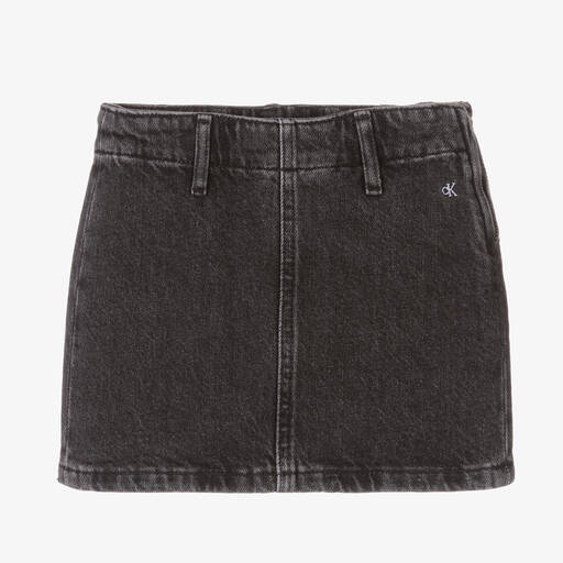 Calvin Klein-Черная джинсовая юбка-варенка для девочек | Childrensalon