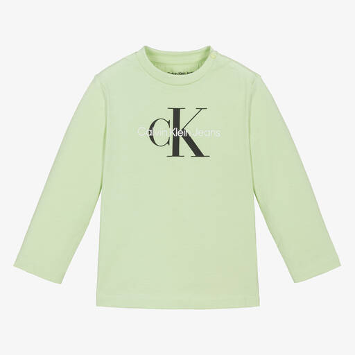 Calvin Klein-Grünes Baumwolloberteil | Childrensalon