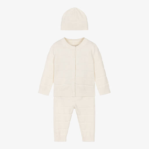 Calvin Klein-Ivory Knitted Trouser Set | Childrensalon