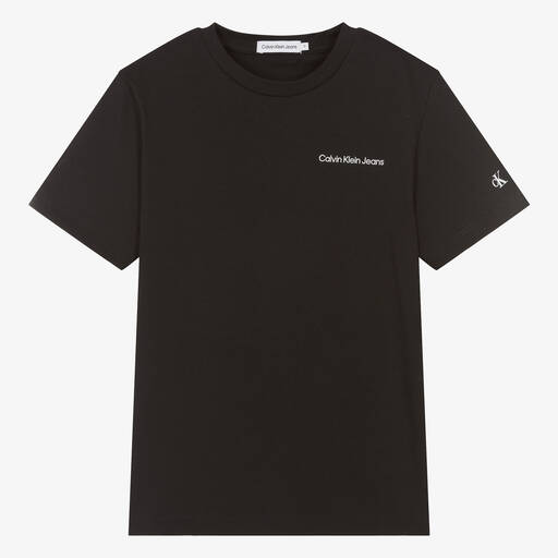 Calvin Klein-Черная хлопковая футболка для подростков | Childrensalon
