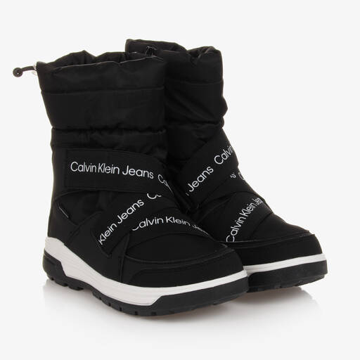 Calvin Klein-Teen Black Waterproof Snow Boots | Childrensalon