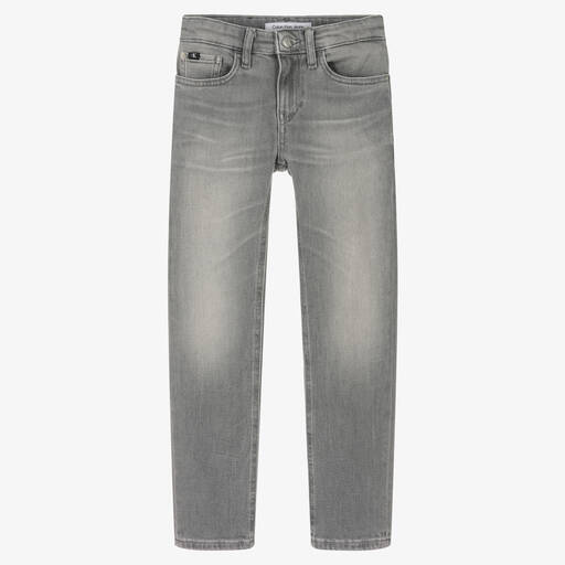 Calvin Klein Jeans-Серые узкие джинсы для подростков | Childrensalon