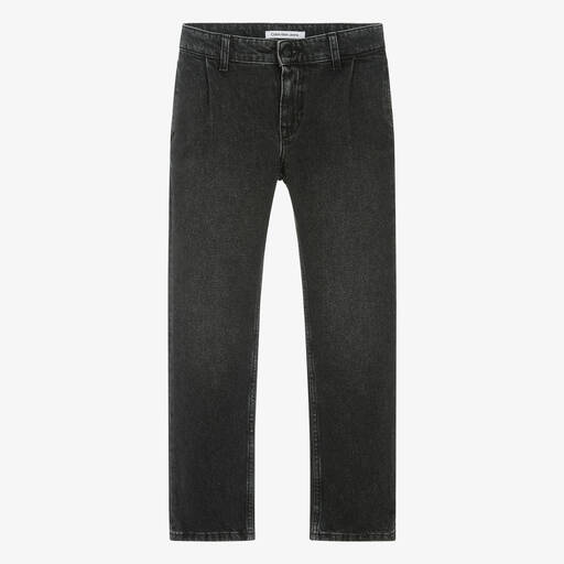 Calvin Klein-Teen Boys Grey Washed Denim Jeans | Childrensalon