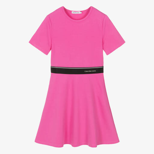 Calvin Klein-Teen Girls Pink Milano Jersey Dress | Childrensalon