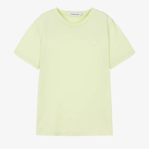 Calvin Klein-Teen Green Cotton T-Shirt | Childrensalon