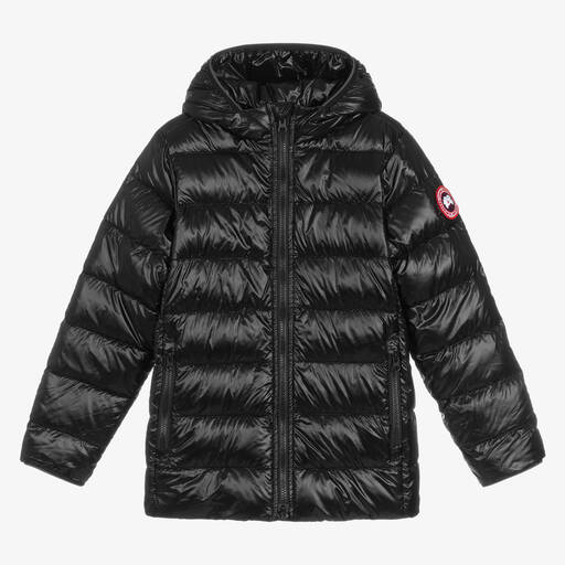 Canada Goose-Black Crofton Packable Down Puffer Jacket | Childrensalon