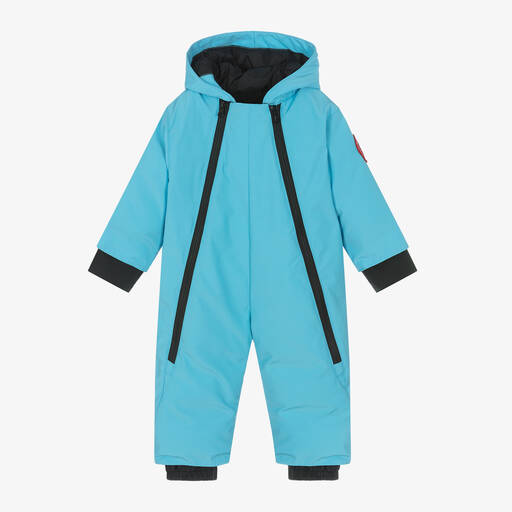 Canada Goose-Blue Down-Filled Baby Snowsuit | Childrensalon