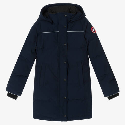 Canada Goose-Girls Navy Blue Parka Coat | Childrensalon