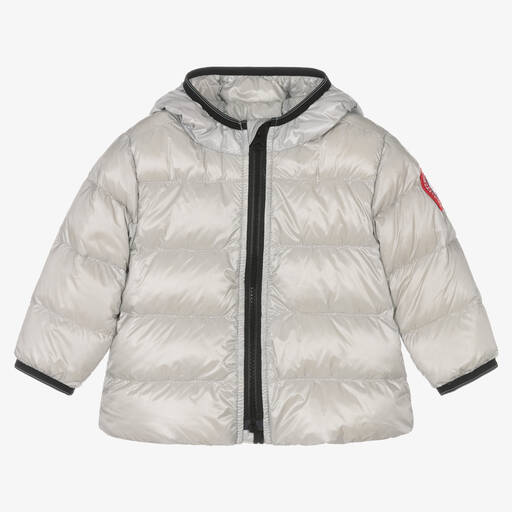 Canada Goose-Silver Down Padded Baby Jacket | Childrensalon