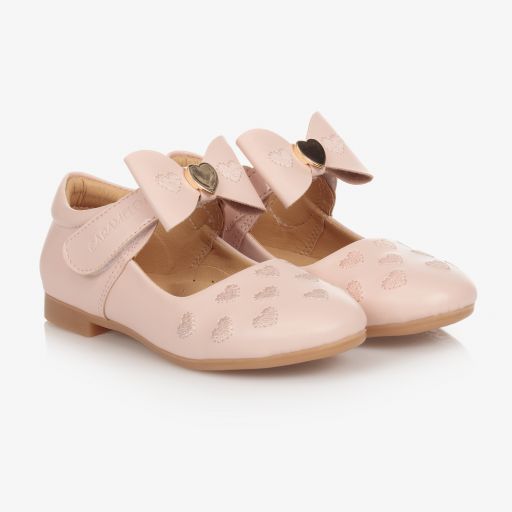 Caramelo Kids-Girls Pink Bow Shoes | Childrensalon