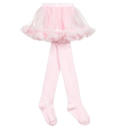 Wauw Capow - Girls Pink Organic Cotton Butterfly Tights