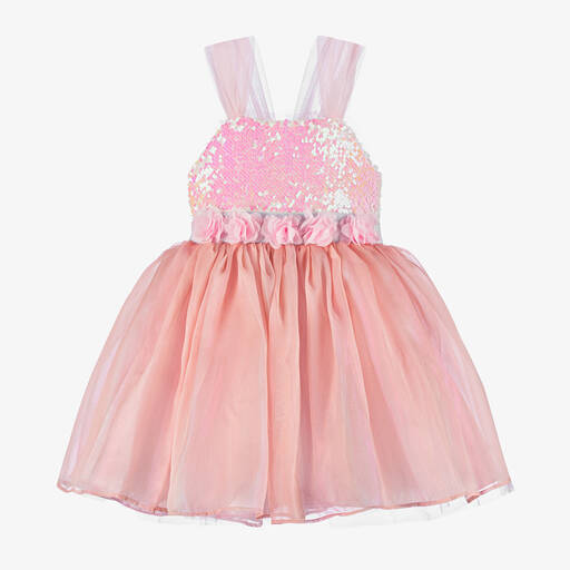 Caramelo Kids-Pink Sequin & Chiffon Dress | Childrensalon