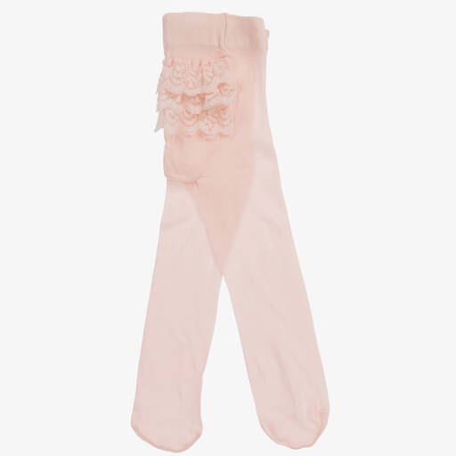 Carlomagno-Baby-Rüschenstrumpfhosen rosa | Childrensalon