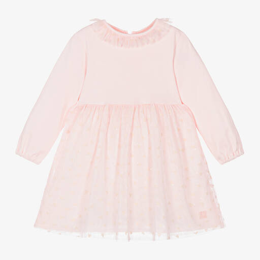 Carrément Beau-Baby Girls Pink Tulle Dress | Childrensalon