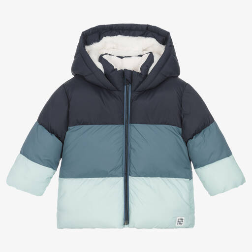 Carrément Beau-Boys Blue Hooded Puffer Jacket | Childrensalon