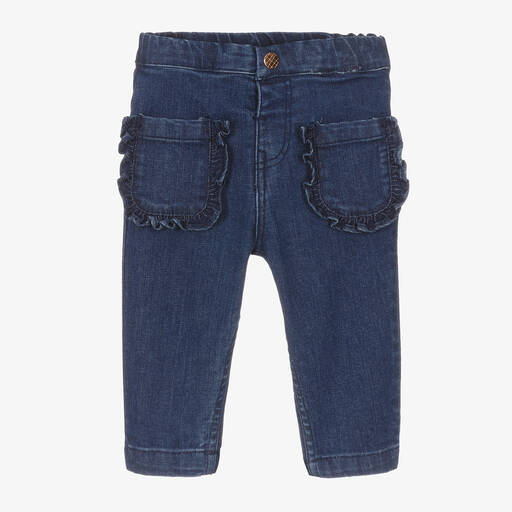 Carrément Beau-Синие джинсы с карманами для девочек | Childrensalon