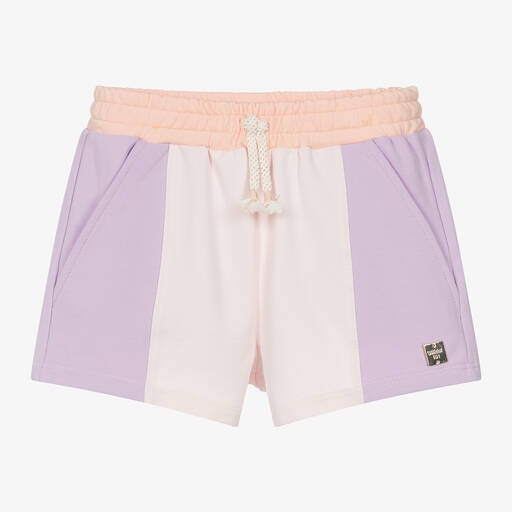 Carrément Beau-Girls Pink Cotton Jersey Shorts | Childrensalon