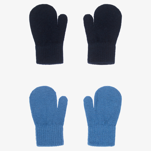 CeLaVi-Blue Knitted Mittens (2 Pack) | Childrensalon
