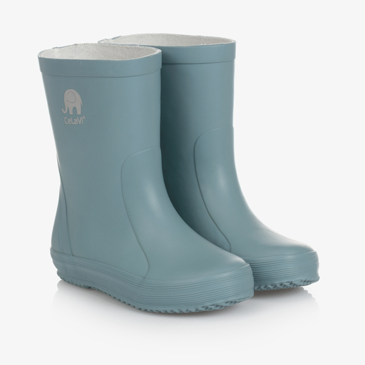 CeLaVi-Blue Rubber Rain Boots | Childrensalon