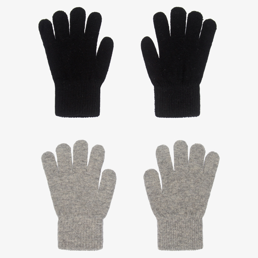 CeLaVi-Серые и черные перчатки (2пары) | Childrensalon