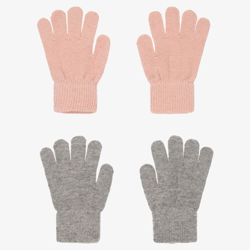 CeLaVi-Розовые и серые перчатки (2пары) | Childrensalon