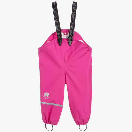 CeLaVi-Розовые непромокаемые штаны на лямках | Childrensalon