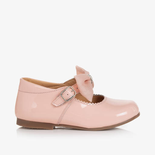 Children's Classics-Girls Pink Patent Bow Shoes | Childrensalon