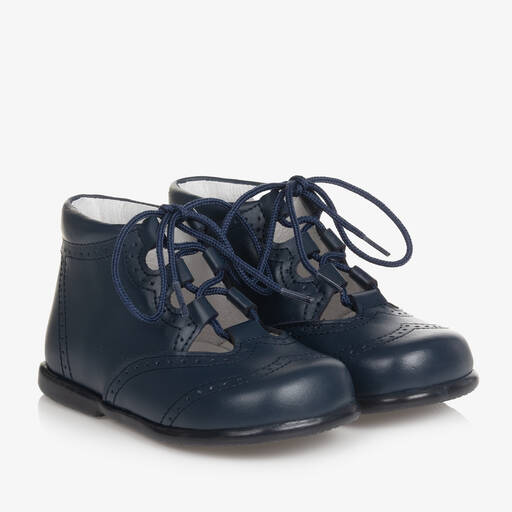Children's Classics-Chaussures bleu marine en cuir | Childrensalon
