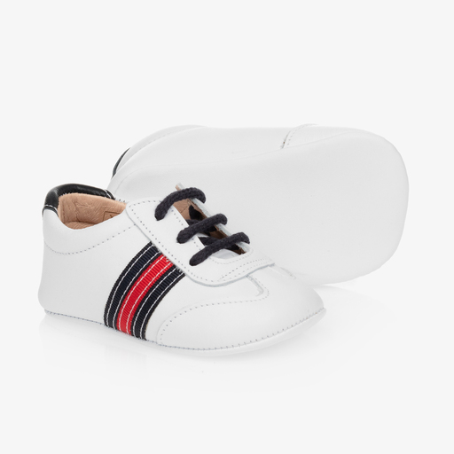 Children's Classics-Chaussures blanches en cuir Bébé | Childrensalon