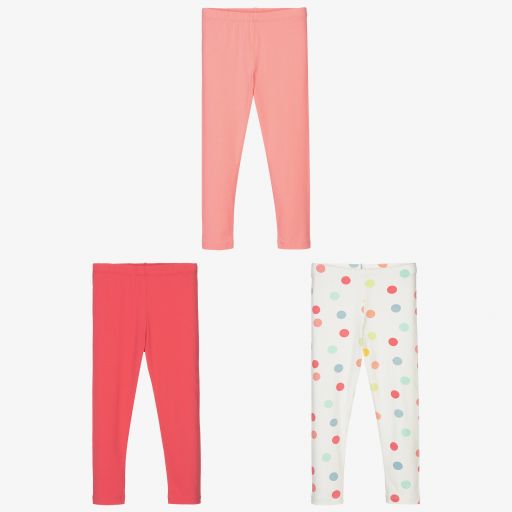 Childrensalon Essentials-Girls Pink Leggings (3 Pack) | Childrensalon