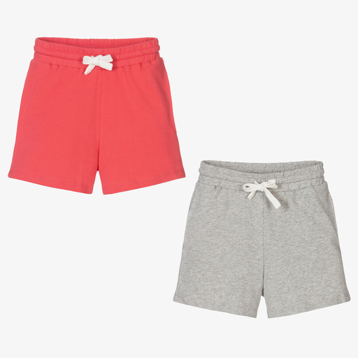 Childrensalon Essentials-Pink & Grey Shorts (2 Pack) | Childrensalon