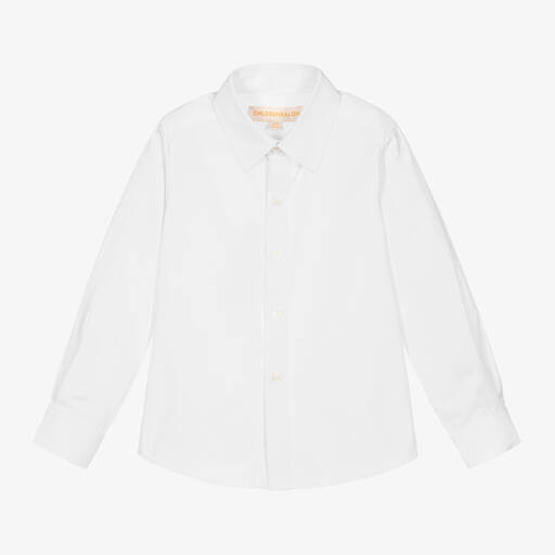 Childrensalon Occasions-Белая рубашка из хлопка для мальчиков | Childrensalon
