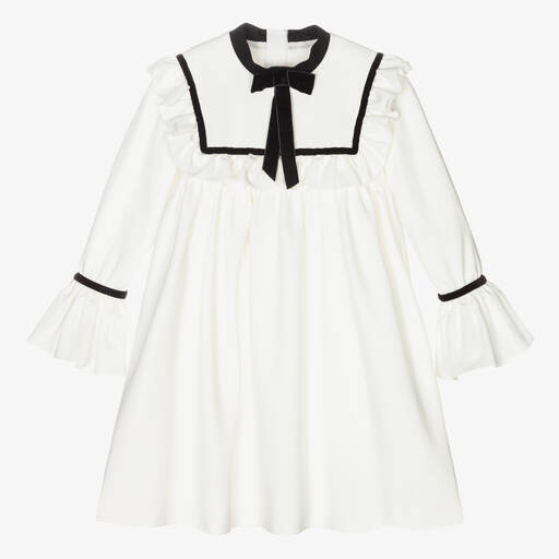 Childrensalon Occasions-Girls Ivory Milano Jersey Dress | Childrensalon