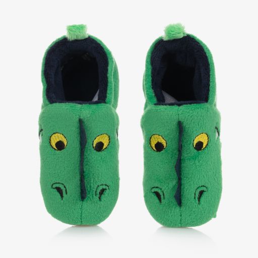 Chipmunks-Grüne Baby-Drachen-Hausschuhe (J) | Childrensalon