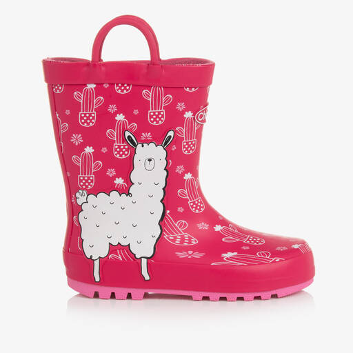 Chipmunks-Girls Pink Alpaca Rain Boots | Childrensalon