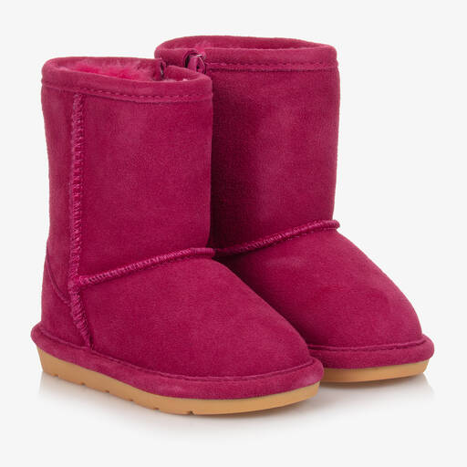 Chipmunks-Girls Pink Suede Leather Boots | Childrensalon