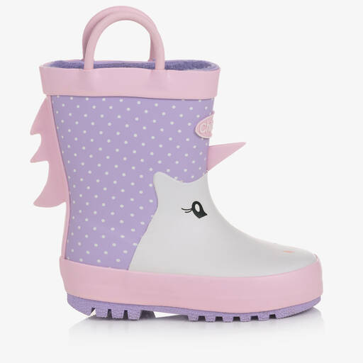 Chipmunks-Purple & Pink Unicorn Rain Boots | Childrensalon