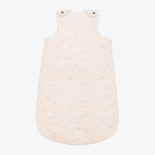 Chloé-Baby Girls Pink Cotton Star Sleeping Bag | Childrensalon