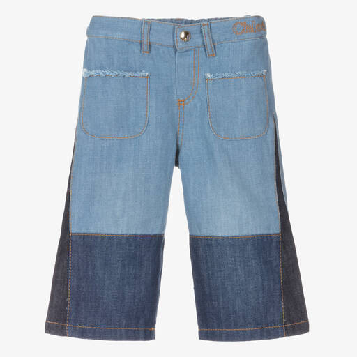 Chloé-Blaue weite Biobaumwoll-Jeans | Childrensalon