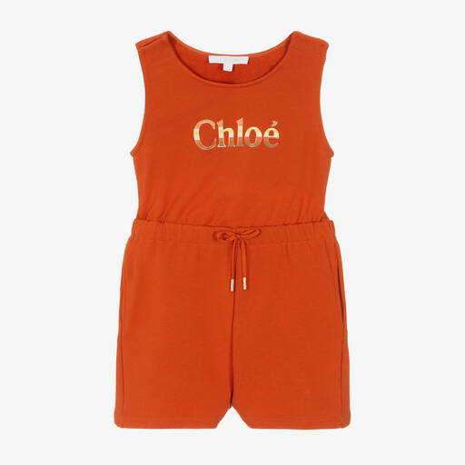 Chloé-Оранжевый комбинезон для девочек | Childrensalon