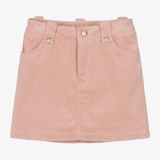 Chloé-Girls Pink Corduroy Skirt | Childrensalon