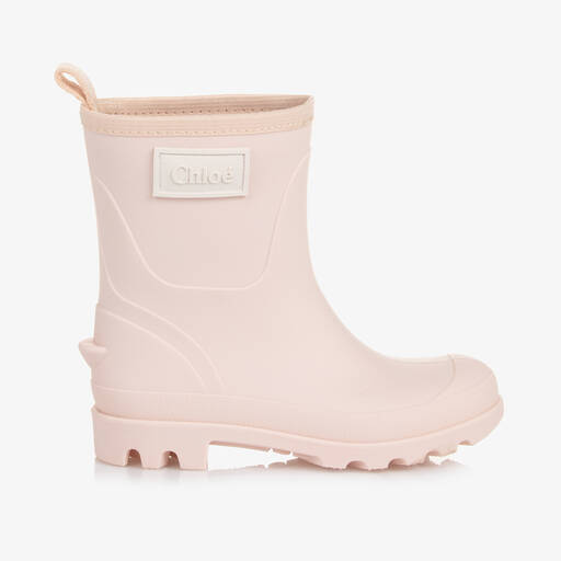 Chloé-Girls Pink Short Rain Boots | Childrensalon